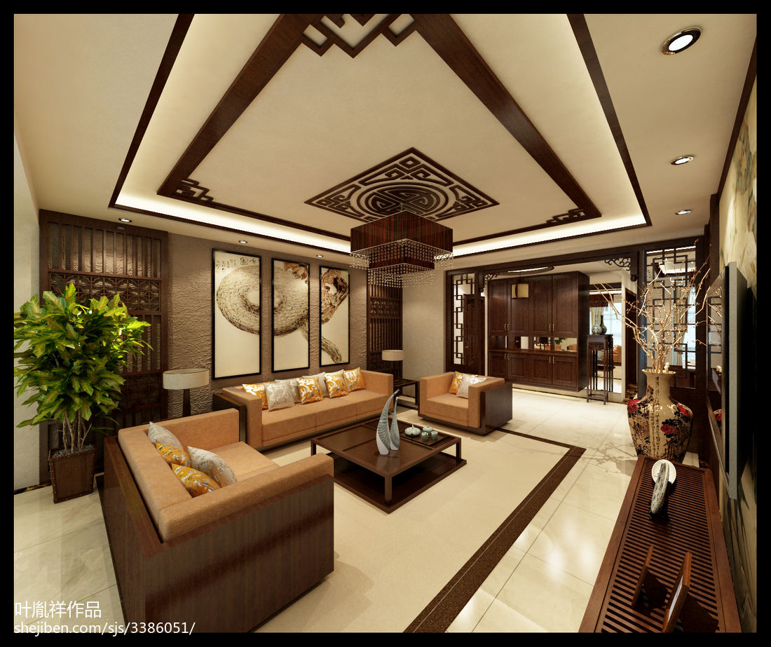 中式套房_1728557 – 设计本装修效果图