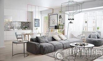 北欧风格公寓设计 白色橱柜更添空间质感