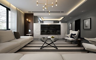 郑州瀚海晴宇236㎡北欧风格装潢设计 简约与自然的完美融合