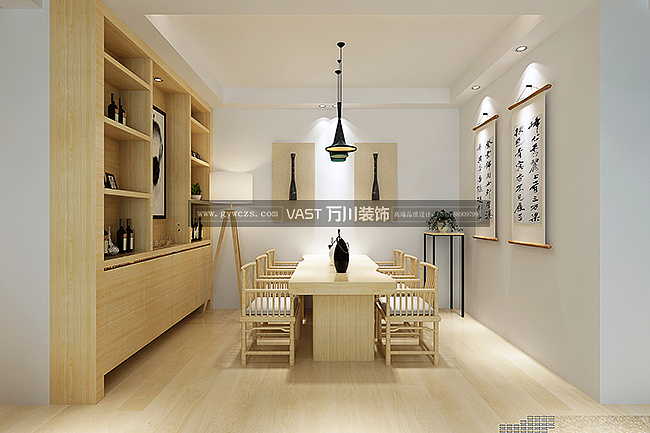 贵阳三室两厅两卫现代日式风格装修设计效果图