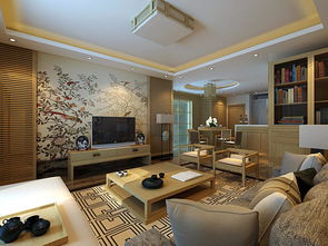 简约风格客厅设计 沙发、彩绘墙与电视背景墙的完美融合